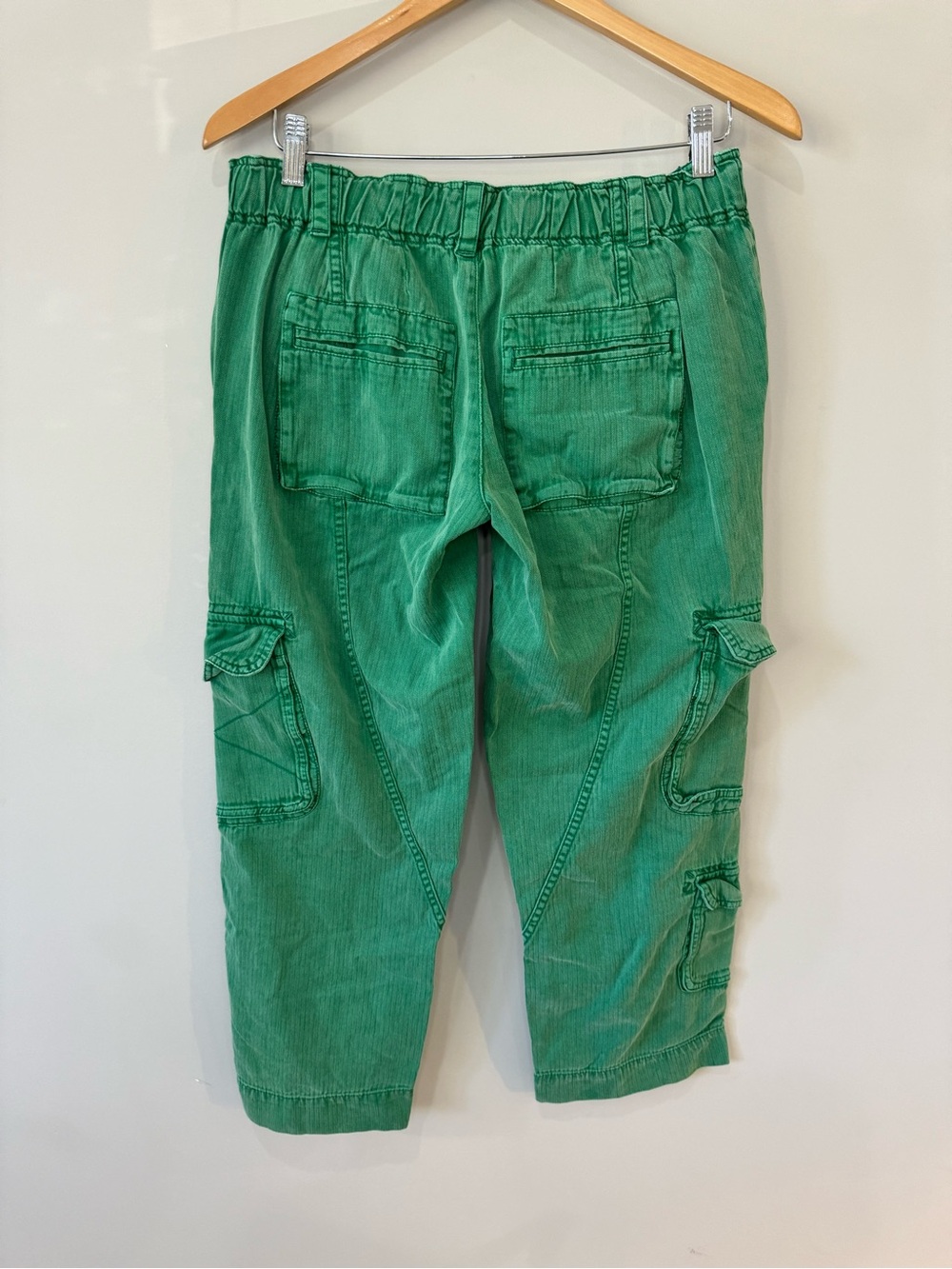 Free People Tahiti Green low Rise Wide Leg Cargo Pocket Pants Size XS - Picture 9 of 14